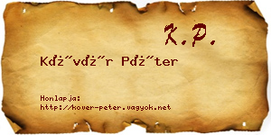 Kövér Péter névjegykártya